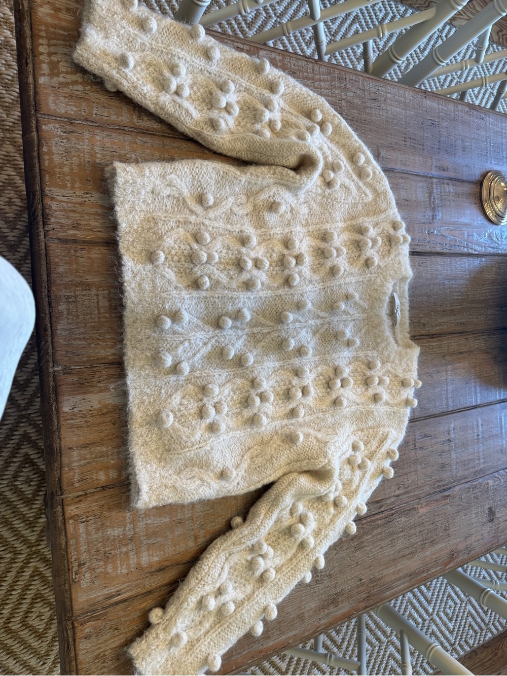 Frame cream Pom Pom sweater. Small. Worn once